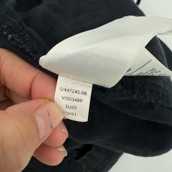 Athleta Shorts Women 6 Black Retreat Linen Elastic Drawstring Pull On Pocket - Picture 8 of 12